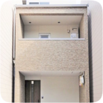 吹抜付き木造三階建